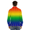 Rainbow Rays LGBT Pride Print Men's Dress Shirts-grizzshop