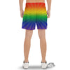 Rainbow Rays LGBT Pride Print Men's Gym Shorts-grizzshop