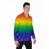 Rainbow Rays LGBT Pride Print Men's Long Sleeve Shirts-grizzshop