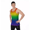 Rainbow Rays LGBT Pride Print Men's Tank Top-grizzshop