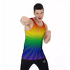 Rainbow Rays LGBT Pride Print Men's Tank Top-grizzshop