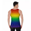 Rainbow Rays LGBT Pride Print Men's Tank Top-grizzshop