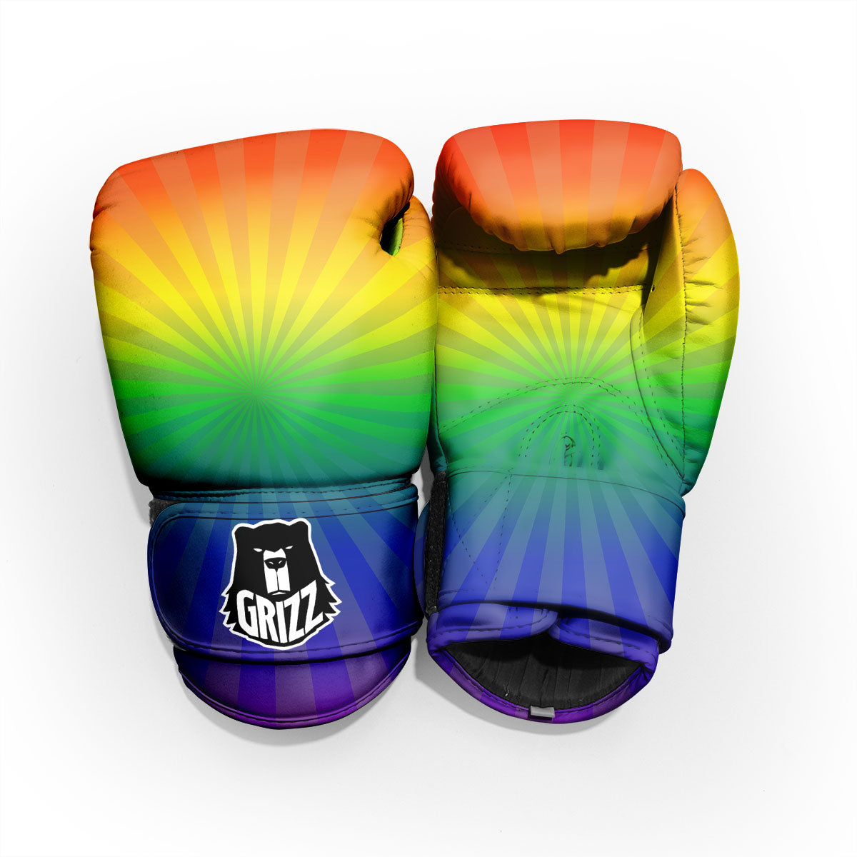 Rainbow Rays LGBT Pride Print Pro Boxing Glove