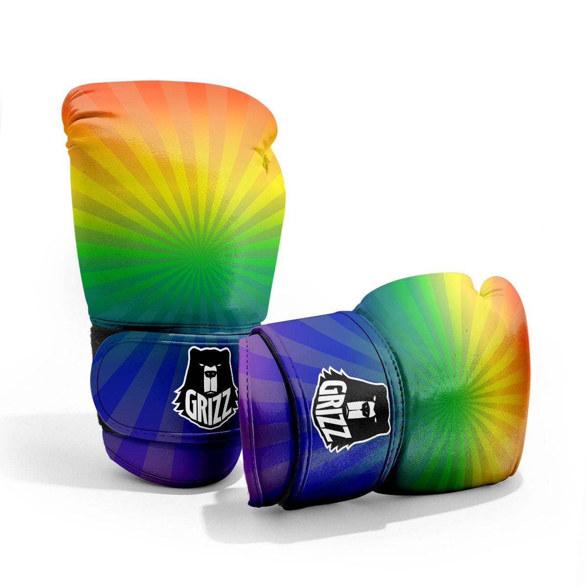 Rainbow Rays LGBT Pride Print Pro Boxing Glove