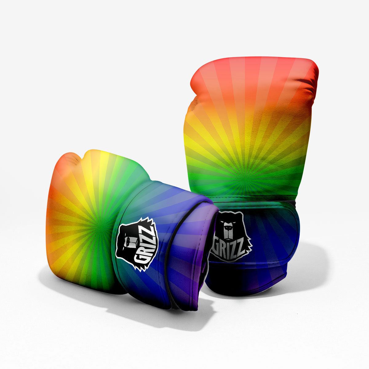 Rainbow Rays LGBT Pride Print Pro Boxing Glove