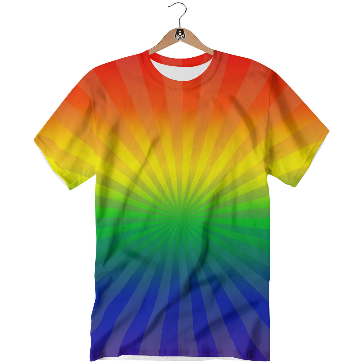 Rainbow Rays LGBT Pride Print T-Shirt-grizzshop