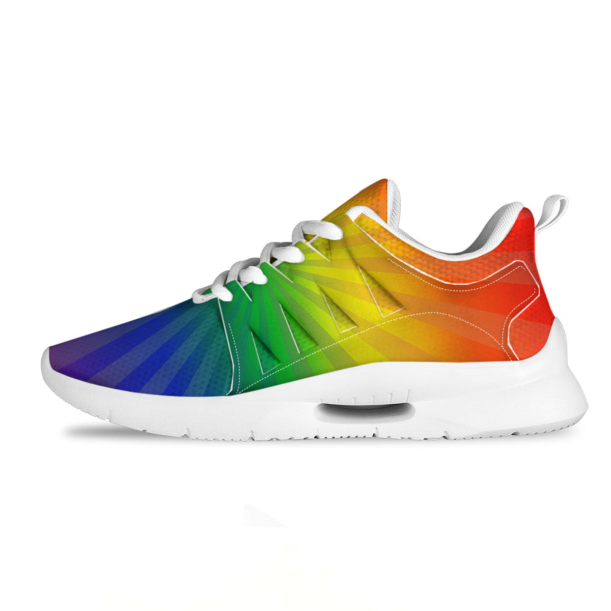 Rainbow Rays LGBT Pride Print Tennis Shoes-grizzshop