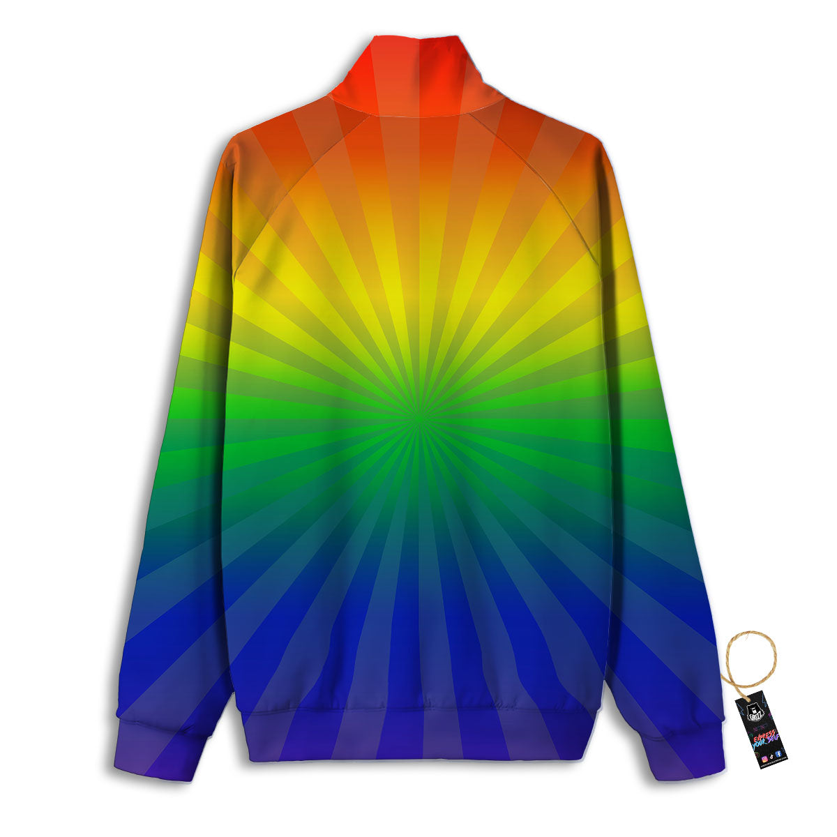 Rainbow Rays LGBT Pride Print Track Jacket-grizzshop