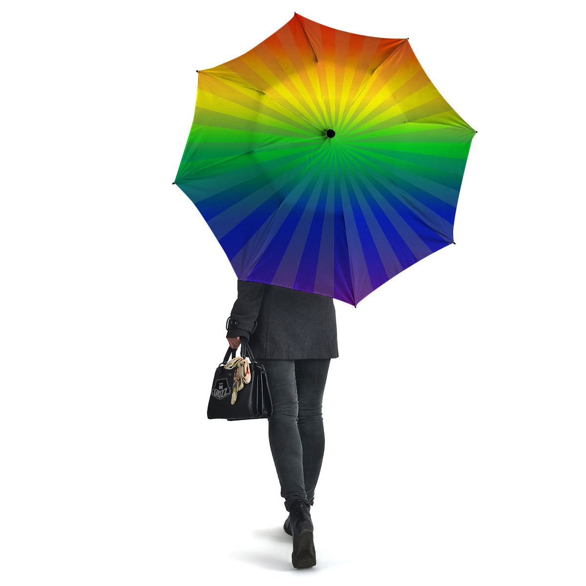 Rainbow Rays LGBT Pride Print Umbrella-grizzshop