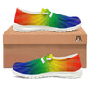 Rainbow Rays LGBT Pride Print White Loafers-grizzshop