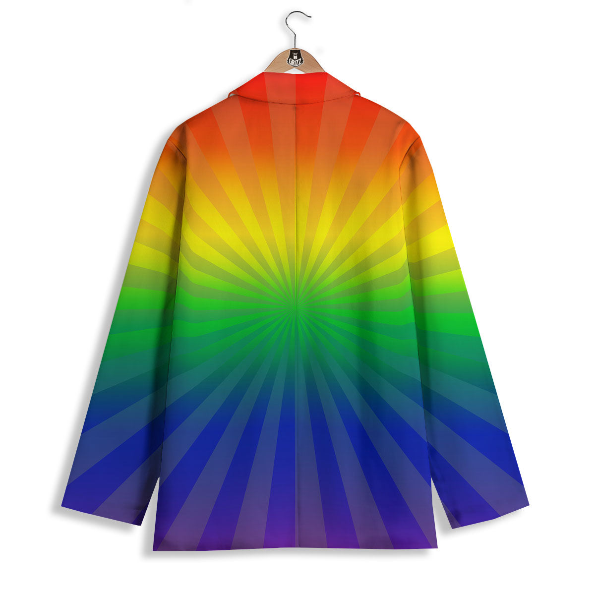 Rainbow Rays LGBT Pride Print Women's Blazer-grizzshop