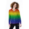 Rainbow Rays LGBT Pride Print Women's Long Sleeve Shirts-grizzshop