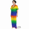 Rainbow Rays LGBT Pride Print Women's Pajamas Set-grizzshop