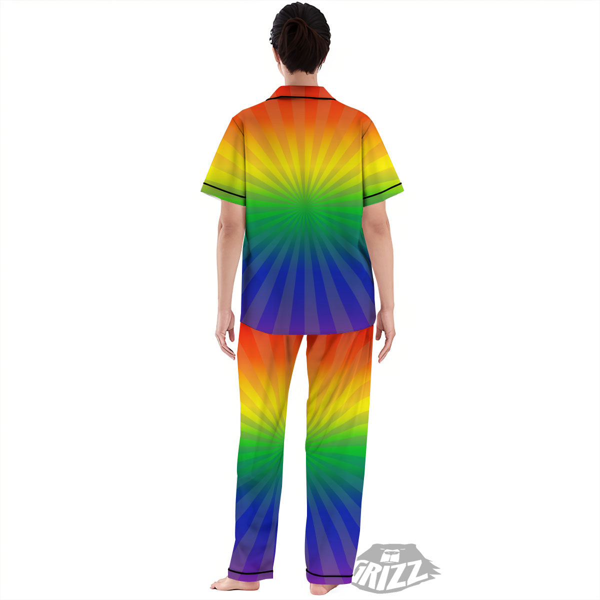 Rainbow Rays LGBT Pride Print Women's Pajamas Set-grizzshop