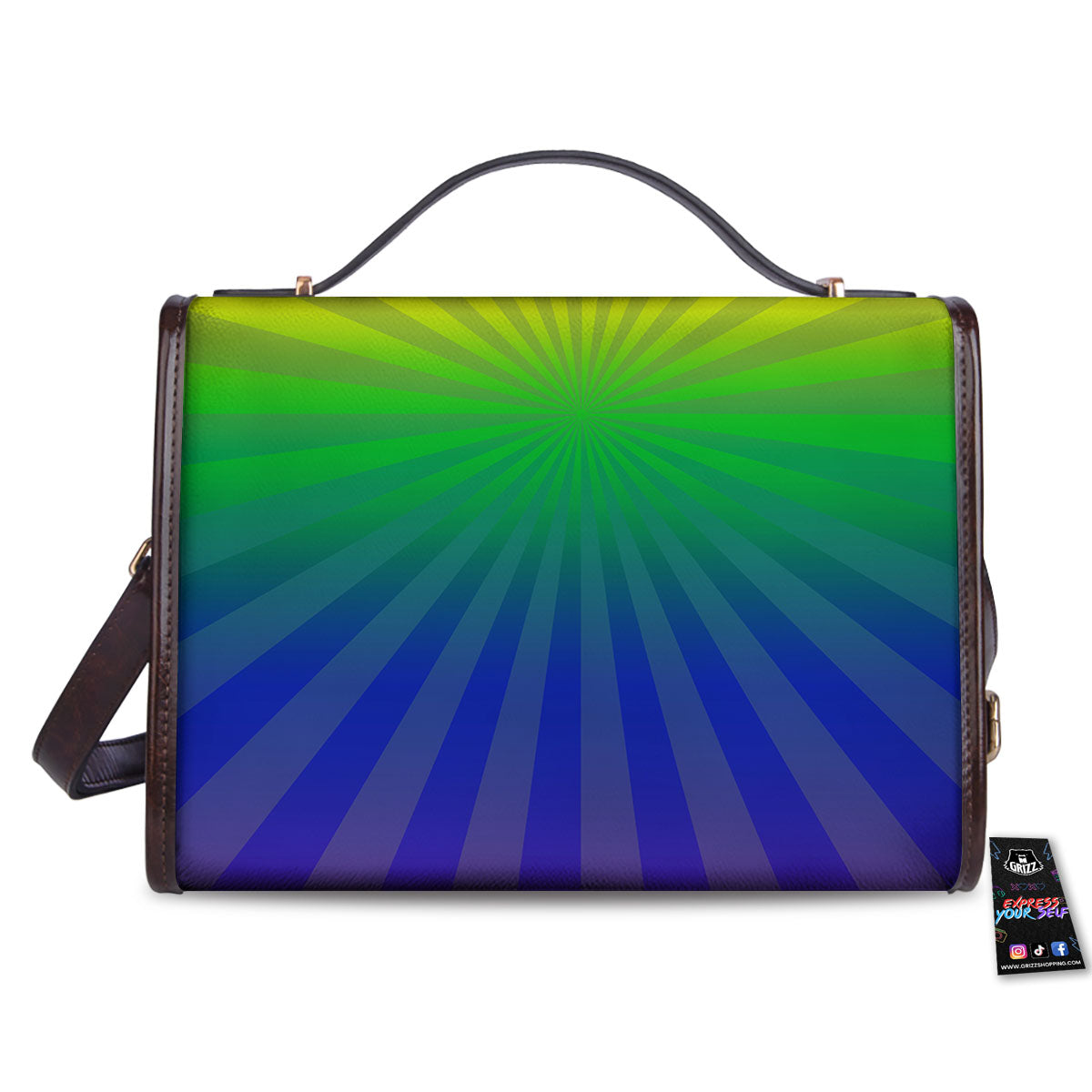 Rainbow Rays LGBT Pride Print Women's Satchel Bag-grizzshop