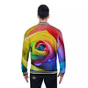 Rainbow Roses LGBT Pride Print Baseball Jacket-grizzshop