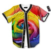 Rainbow Roses LGBT Pride Print Baseball Jersey-grizzshop