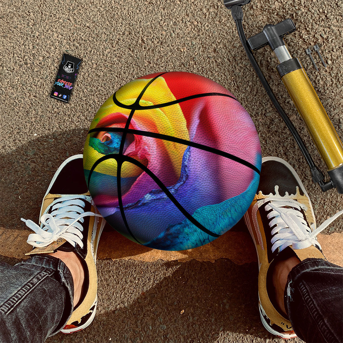 Rainbow Roses LGBT Pride Print Basketball-grizzshop