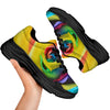 Rainbow Roses LGBT Pride Print Black Chunky Shoes-grizzshop