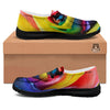 Rainbow Roses LGBT Pride Print Black Loafers-grizzshop