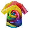 Rainbow Roses LGBT Pride Print Button Up Shirt-grizzshop