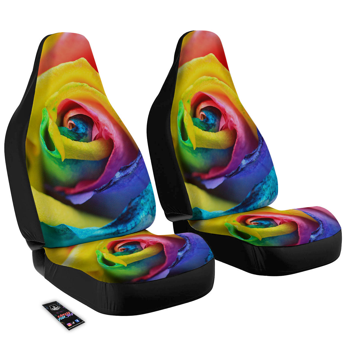 Rainbow Roses LGBT Pride Print Car Seat Covers-grizzshop