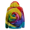 Rainbow Roses LGBT Pride Print Down Jacket-grizzshop