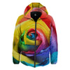 Rainbow Roses LGBT Pride Print Down Jacket-grizzshop