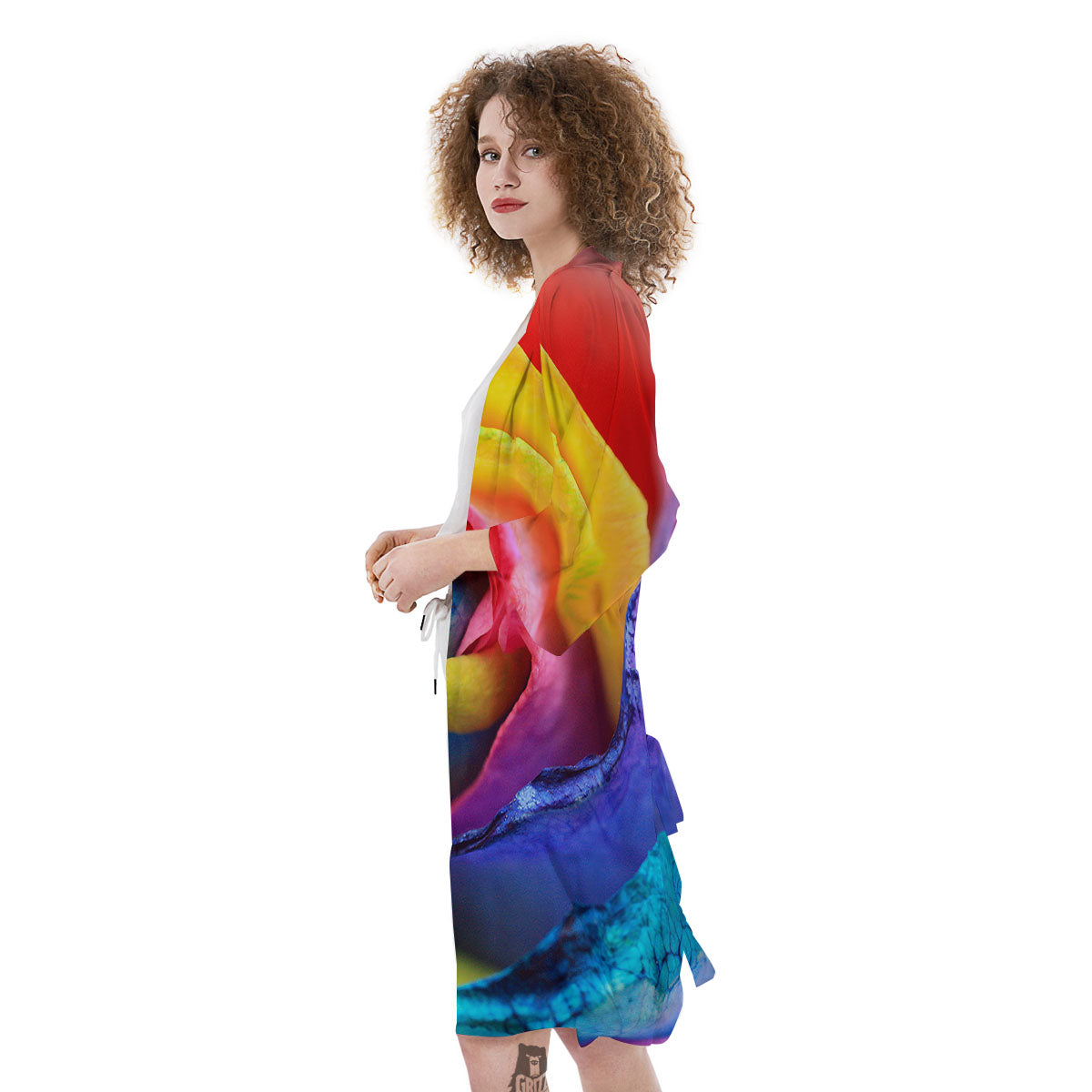 Rainbow Roses LGBT Pride Print Kimono-grizzshop