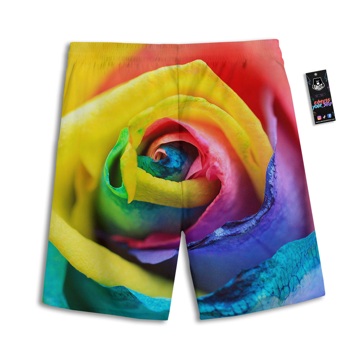 Rainbow Roses LGBT Pride Print Men's Athletic Shorts
