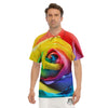 Rainbow Roses LGBT Pride Print Men's Golf Shirts-grizzshop