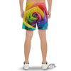 Rainbow Roses LGBT Pride Print Men's Gym Shorts-grizzshop