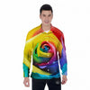 Rainbow Roses LGBT Pride Print Men's Long Sleeve Shirts-grizzshop