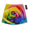 Rainbow Roses LGBT Pride Print Men's Running Shorts-grizzshop