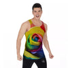 Rainbow Roses LGBT Pride Print Men's Tank Top-grizzshop