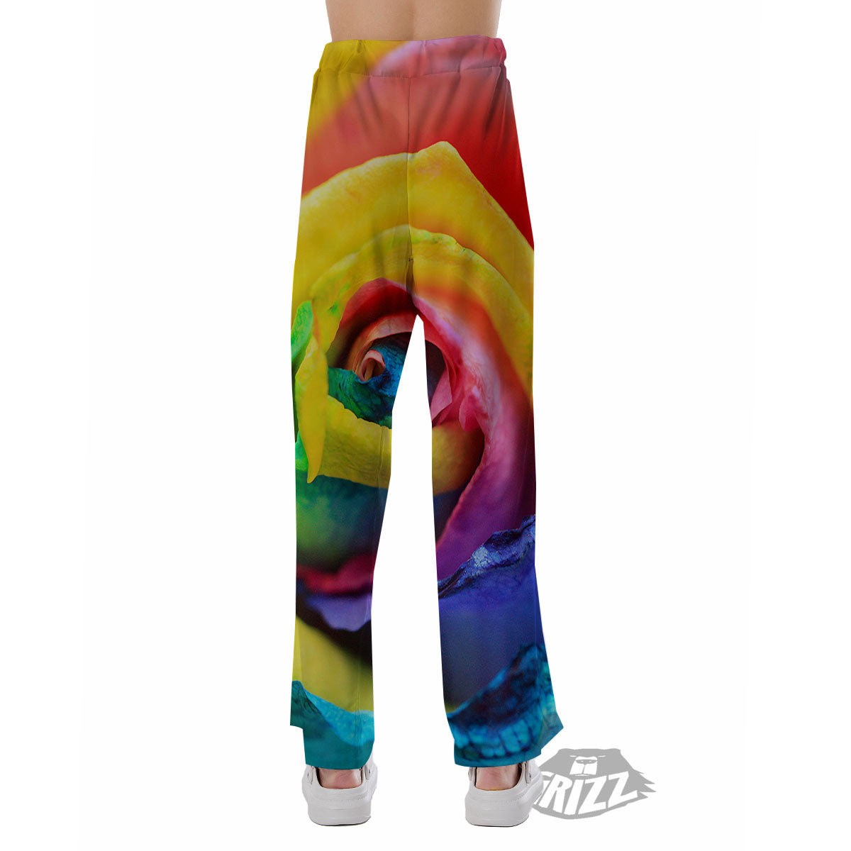 Rainbow Roses LGBT Pride Print Pajama Pants-grizzshop