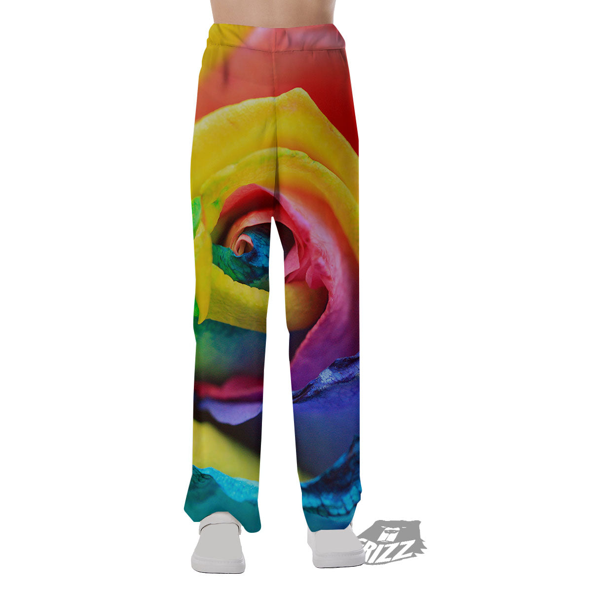 Rainbow Roses LGBT Pride Print Pajama Pants-grizzshop