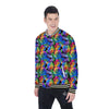 Rainbow Roses LGBT Pride Print Pattern Baseball Jacket-grizzshop