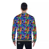 Rainbow Roses LGBT Pride Print Pattern Baseball Jacket-grizzshop