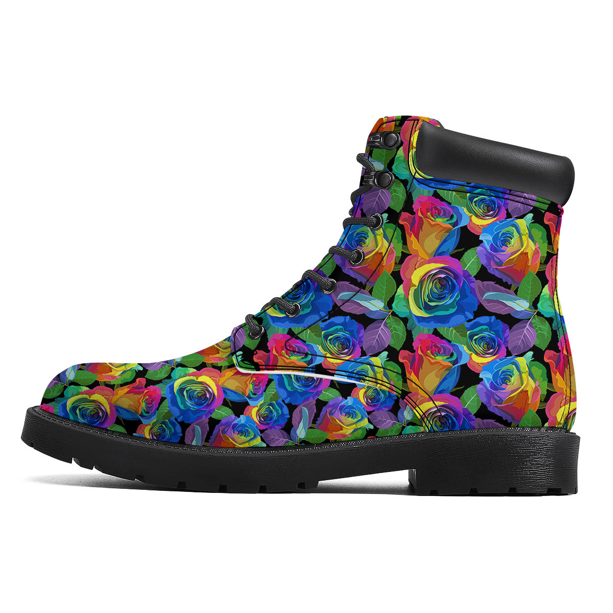 Rainbow Roses LGBT Pride Print Pattern Boots-grizzshop