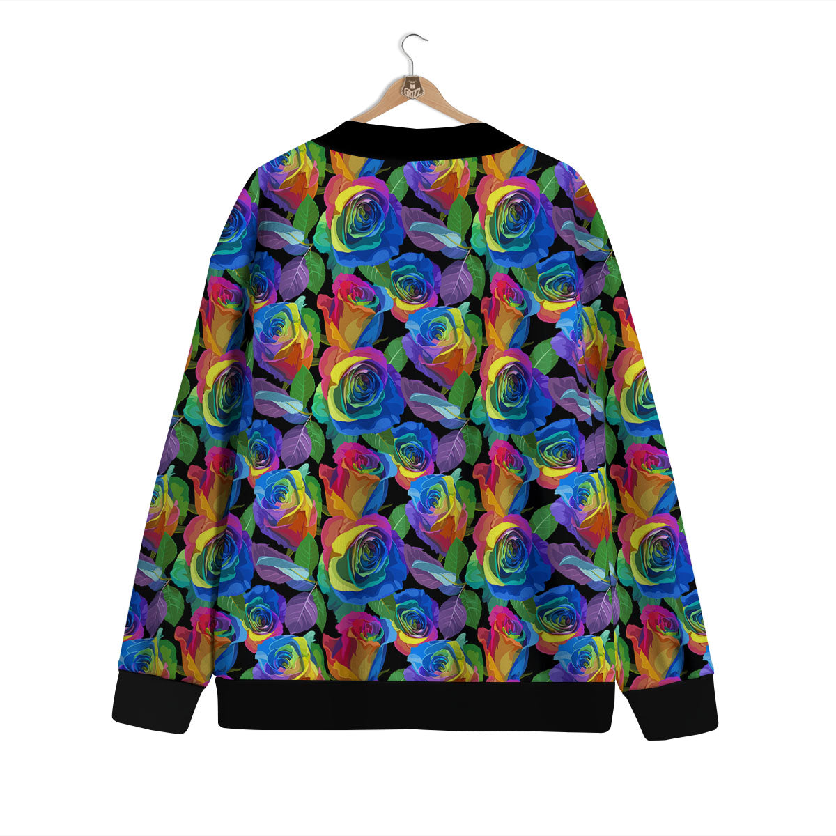 Rainbow Roses LGBT Pride Print Pattern Cardigan-grizzshop