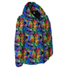 Rainbow Roses LGBT Pride Print Pattern Down Jacket-grizzshop