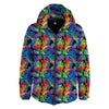 Rainbow Roses LGBT Pride Print Pattern Down Jacket-grizzshop