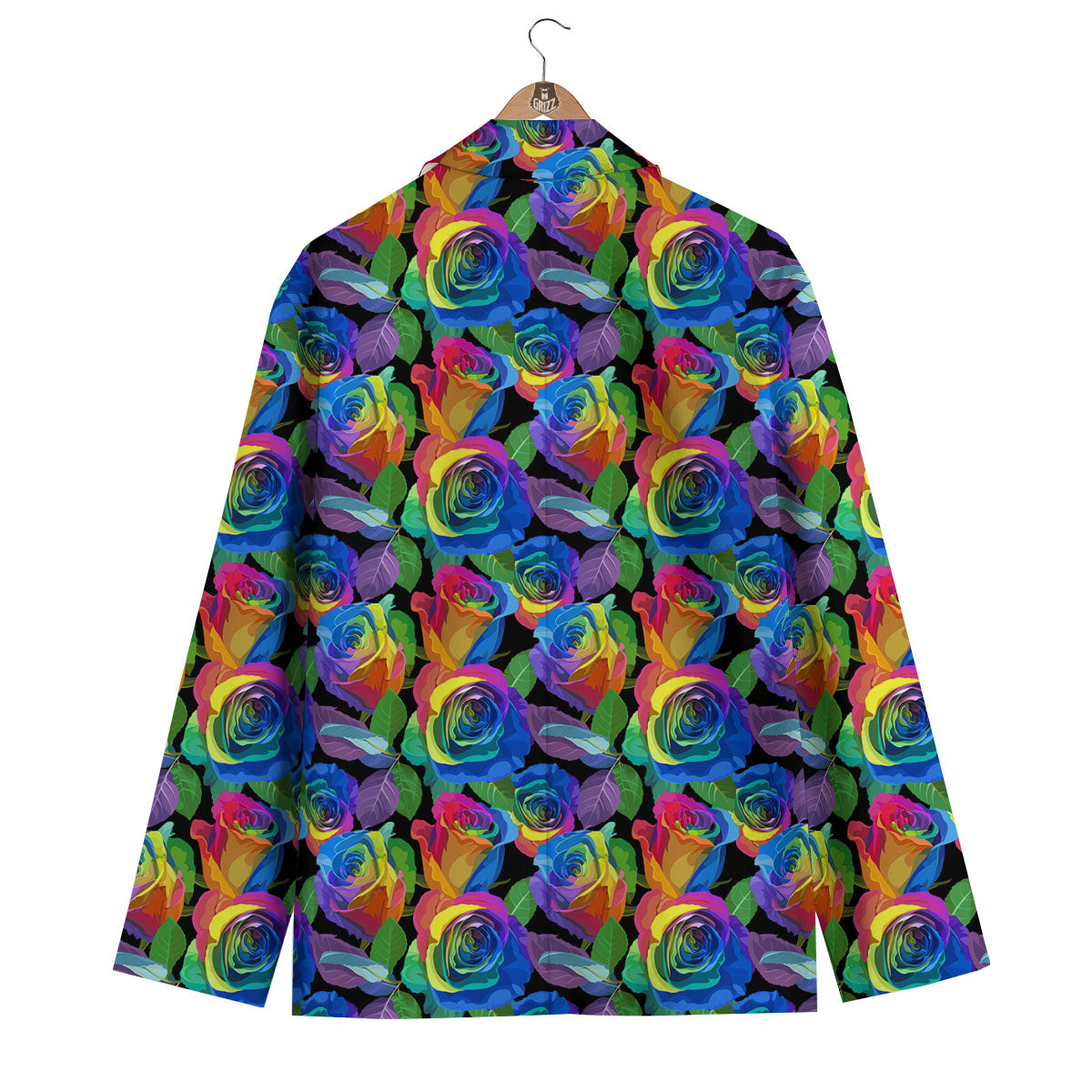 Rainbow Roses LGBT Pride Print Pattern Men's Blazer-grizzshop