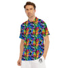 Rainbow Roses LGBT Pride Print Pattern Men's Golf Shirts-grizzshop