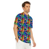 Rainbow Roses LGBT Pride Print Pattern Men's Golf Shirts-grizzshop