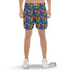 Rainbow Roses LGBT Pride Print Pattern Men's Gym Shorts-grizzshop