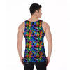 Rainbow Roses LGBT Pride Print Pattern Men's Tank Top-grizzshop