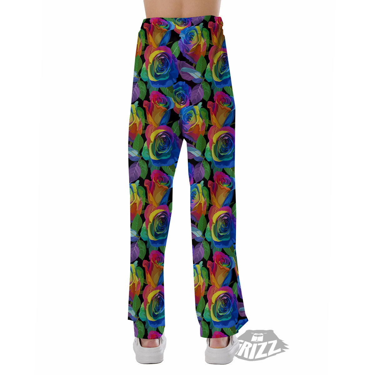 Rainbow Roses LGBT Pride Print Pattern Pajama Pants-grizzshop