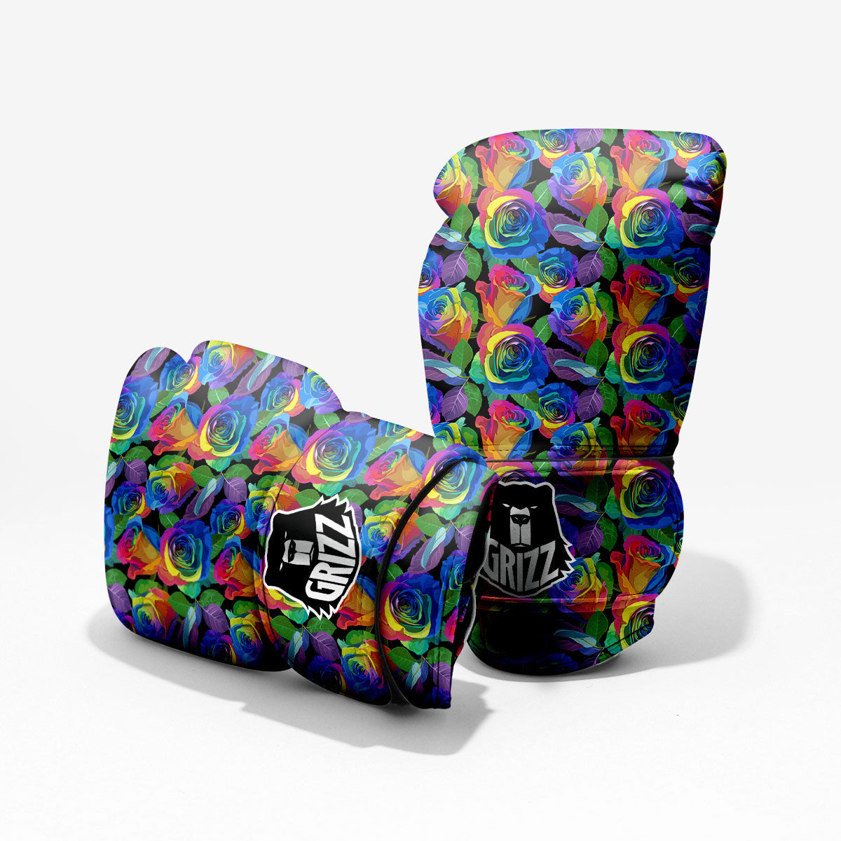Rainbow Roses LGBT Pride Print Pattern Pro Boxing Glove